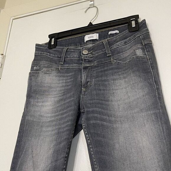 CLOSED gray washed Starlet raw hem slim straight denim jeans size 28 - Picture 2 of 5